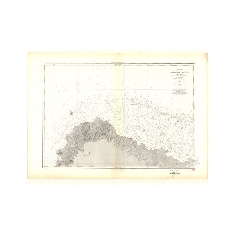 Reproduction carte marine ancienne - 3367 - ANTILLES, GRAND CUL-DE-SAC MARIN - GUADELOUPE - ATLANTIQUE, ANTILLES (Mer) - (1874 -