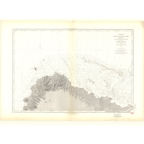 Reproduction carte marine ancienne Shom - 3367 - ANTILLES, GRAND CUL-DE-SAC MARIN - GUADELOUPE - Atlantique,ANTILLES (Me