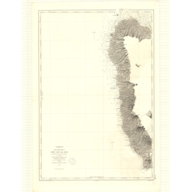 Reproduction carte marine ancienne - 3418 - ANTILLES, VIEUX FORT (Pointe), ALLEGRE (Pointe) - GUADELOUPE - ATLANTIQUE, ANTILLES