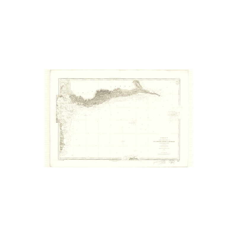 Reproduction carte marine ancienne - 3419 - ANTILLES, POINTE, A, PITRE, DESIRADE - GUADELOUPE - ATLANTIQUE, ANTILLES (Mer) - (18
