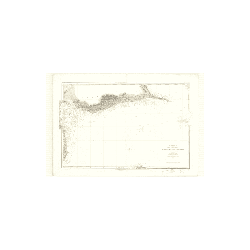 Reproduction carte marine ancienne Shom - 3419 - ANTILLES, pOINTE, A, pITRE, d'SIRADE - GUADELOUPE - Atlantique,ANTILLES