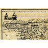 Reproduction carte marine ancienne de la Corse en 1769