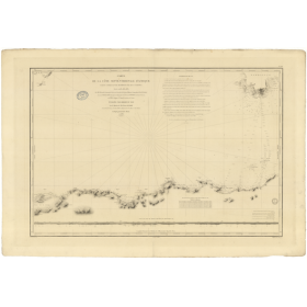 Reproduction carte marine ancienne - 838 - ALGER, GALITE (île) - ALGERIE, TUNISIE, SARDAIGNE - MEDITERRANEE, AFRIQUE (Côte Nord)