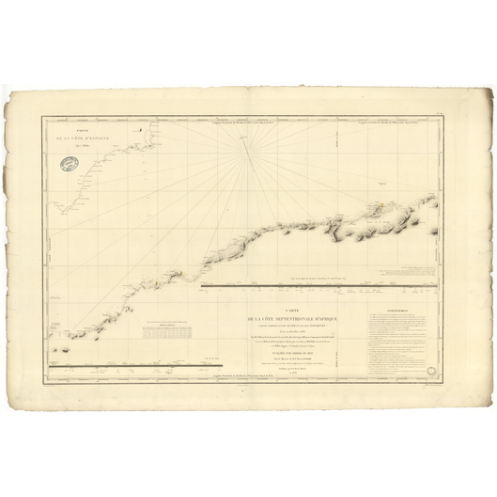 Reproduction carte marine ancienne Shom - 841 - ZAFARINES (îles), ALGER - Espagne (Côte Sud-Est),MAROC,ALGERIE - MEDIT