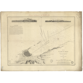 Reproduction carte marine ancienne - 842 - TRIPOLI (Port) - LIBYE - MEDITERRANEE, AFRIQUE (Côte Nord) - (1836 - ?)