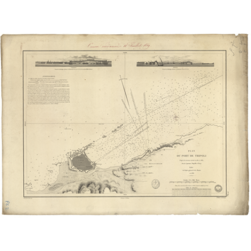 Reproduction carte marine ancienne - 842 - TRIPOLI (Port) - LIBYE - MEDITERRANEE, AFRIQUE (Côte Nord) - (1836 - ?) Reproduction carte marine ancienne - 842 - TRIPOLI (Port) - LIBYE - MEDITERRANEE, AFRIQUE (Côte Nord) - (1836 - ?)