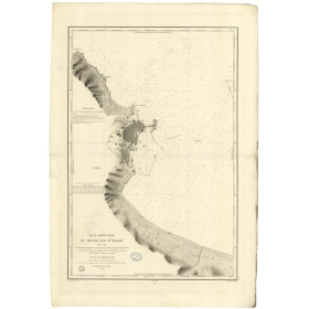 Reproduction carte marine ancienne - 850 - ALGER (Mouillage) - ALGERIE - MEDITERRANEE, AFRIQUE (Côte Nord) - (1836 - 1873)