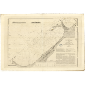 Carte marine ancienne - 872 - ALEXANDRIE (Port), ALEXANDRIE (Mouillages) - EGYPTE - MEDITERRANEE, AFRIQUE (Côte Nord) - (1838 -