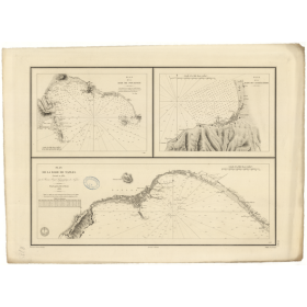 Reproduction carte marine ancienne - 873 - NAPLES (Golfe), POUZZOLE (Baie), POZZUOLI (Baie) - ITALIE (Côte Ouest) - MEDITERRANEE