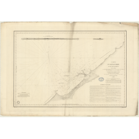 Carte marine ancienne - 896 - ALEXANDRIE (Abords) - EGYPTE - MEDITERRANEE, AFRIQUE (Côte Nord) - (1839 - ?)