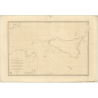 Reproduction carte marine ancienne Shom - 906 - SICILE, SARDAIGNE (Côte Nord) - TUNISIE (Côte Nord-Est) - MEDITERRANEE