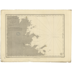 Carte marine ancienne - 916 - SARDAIGNE (Côte Nord-Est), BISCIE (île), BRANDINCHI (Port) - MEDITERRANEE, TYRRHENIENNE (Mer) - (1