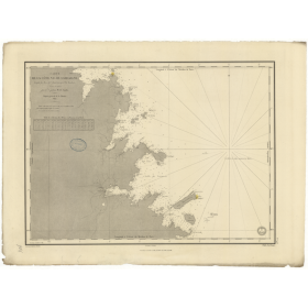 Reproduction carte marine ancienne - 916 - SARDAIGNE (Côte Nord-Est), BISCIE (île), BRANDINCHI (Port) - MEDITERRANEE, TYRRHENIEN