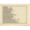 Reproduction carte marine ancienne Shom - 916 - SARDAIGNE (Côte Nord-Est), BISCIE (île), BRANDINCHI (Port) - MEDITERRA