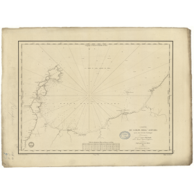 Reproduction carte marine ancienne Shom - 917 - SARDAIGNE (Côte Nord-Ouest), d'LL'ASINARA (Golfe) - MEDITERRANEE - (184