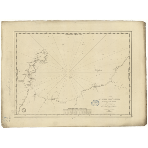 Carte marine ancienne - 917 - SARDAIGNE (Côte Nord-Ouest), d'LL'ASINARA (Golfe) - MEDITERRANEE - (184