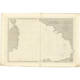Reproduction carte marine ancienne - 939 - SICILE - SARDAIGNE, ITALIE - MEDITERRANEE, TYRRHENIENNE (Mer) - (1841 - ?)