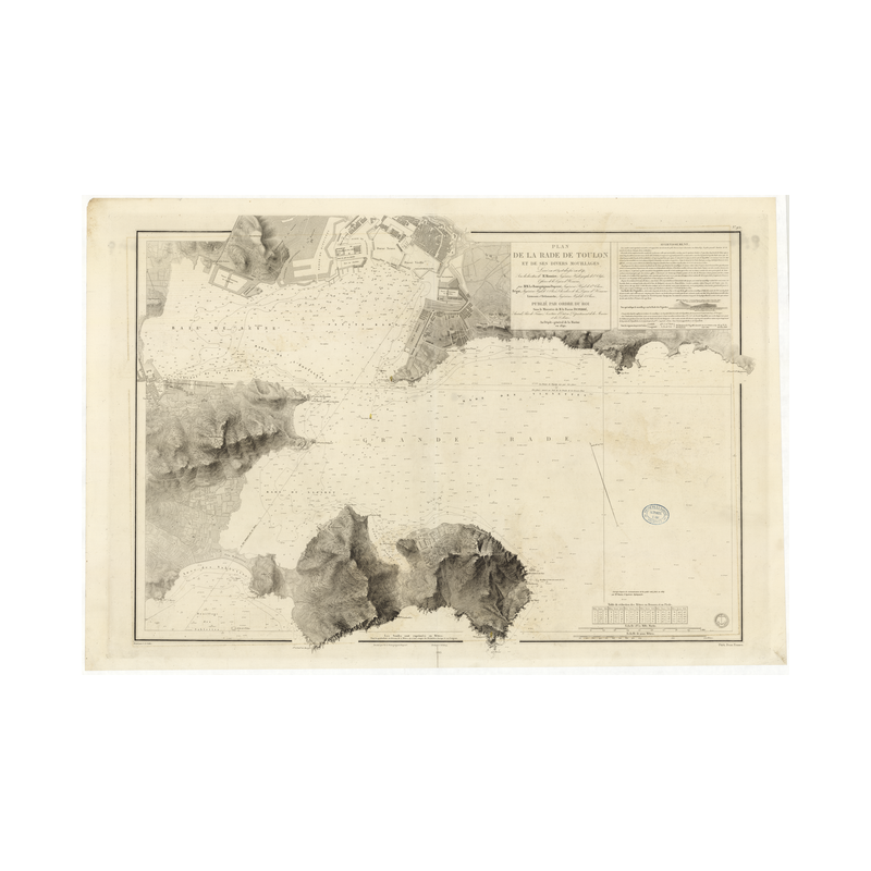 Reproduction carte marine ancienne - 952 - TOULON (Rade) - FRANCE (Côte Sud) - MEDITERRANEE - (1842 - 1902)