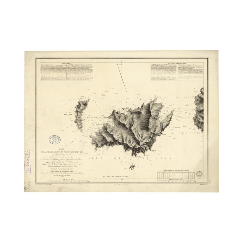 Carte marine ancienne - 953 - HYERES (îles), PORT CROS (Abords) - FRANCE (Côte Sud) - MEDITERRANEE - (1842 - 1905)