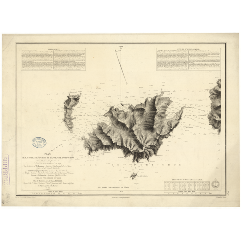 Reproduction carte marine ancienne Shom - 953 - HYERES (îles), pORT CROS (Abords) - FRANCE (Côte Sud) - MEDITERRANEE -