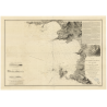 Reproduction carte marine ancienne - 968 - LION (Golfe), BANDOL (Baie), SAINT-NAZAIRE (Baie), BRUSC (Baie) - FRANCE (Côte Sud) -