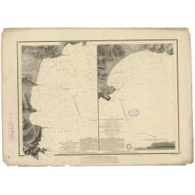 Reproduction carte marine ancienne Shom - 969 - pROVENCE, BORMES (Rade) - FRANCE (Côte Sud) - MEDITERRANEE - (1842 - 19