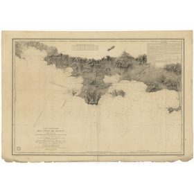Reproduction carte marine ancienne Shom - 979 - GIENS (Presqu'île), AIGLE (Bec) - FRANCE (Côte Sud) - MEDITERRANEE - (