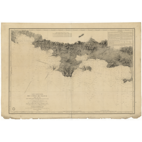 Reproduction of old nautical chart - 979 - GIENS (Presqu'île), AIGLE (Bec) - FRANCE (Côte Sud) - MEDITERRANEE - (1843 - 1911)
