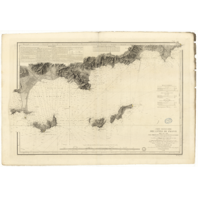 Reproduction carte marine ancienne - 980 - CAMARAT (Cap), GIENS (Presqu'île) - FRANCE (Côte Sud) - MEDITERRANEE - (1843 - 1912)