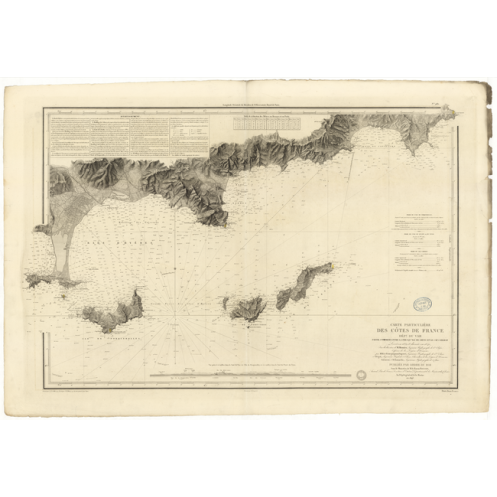 Carte marine ancienne - 980 - CAMARAT (Cap), GIENS (Presqu'île) - FRANCE (Côte Sud) - MEDITERRANEE - (1843 - 1912)