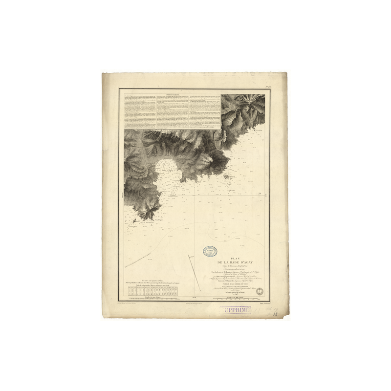Reproduction carte marine ancienne - 981 - PROVENCE, AGAY (Rade) - FRANCE (Côte Sud) - MEDITERRANEE - (1843 - 1904)
