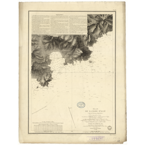 Reproduction carte marine ancienne - 981 - PROVENCE, AGAY (Rade) - FRANCE (Côte Sud) - MEDITERRANEE - (1843 - 1904) Reproduction carte marine ancienne - 981 - PROVENCE, AGAY (Rade) - FRANCE (Côte Sud) - MEDITERRANEE - (1843 - 1904)