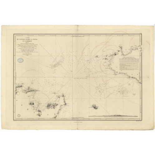 Reproduction carte marine ancienne - 984 - SICILE (Canal), SICILE - TUNISIE - MEDITERRANEE - (1843 - ?) Reproduction carte marine ancienne - 984 - SICILE (Canal), SICILE - TUNISIE - MEDITERRANEE - (1843 - ?)