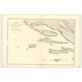 Carte marine ancienne - 2795 - PELES (Port), MELEDA (île) - YOUGOSLAVIE - MEDITERRANEE, ADRIATIQUE (Mer) - (1869 - 1877)