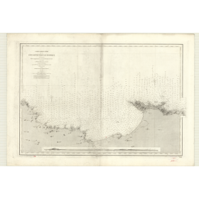 Reproduction carte marine ancienne - 3061 - BOUGARONI (Cap), AXIN (Cap) - ALGERIE - MEDITERRANEE, AFRIQUE (Côte Nord) - (1872 -