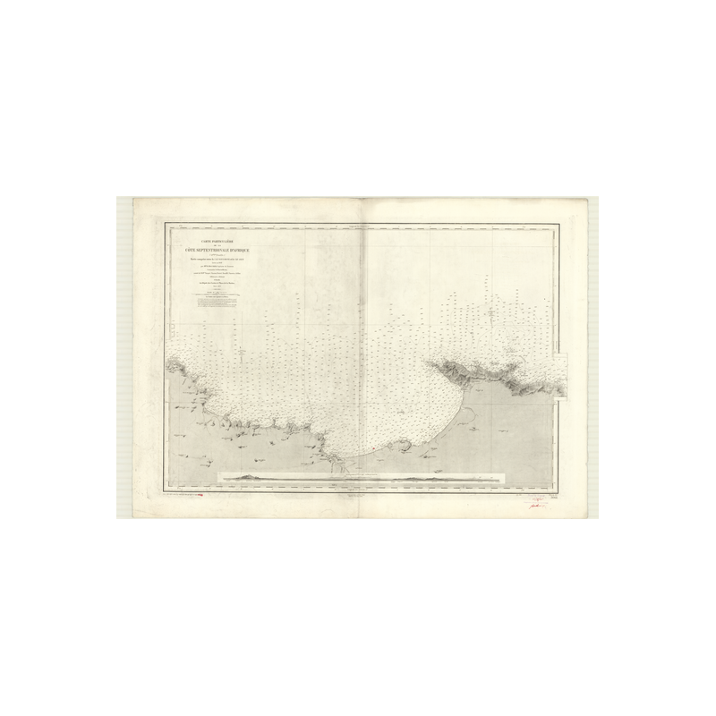 Reproduction carte marine ancienne - 3061 - BOUGARONI (Cap), AXIN (Cap) - ALGERIE - MEDITERRANEE, AFRIQUE (Côte Nord) - (1872 -