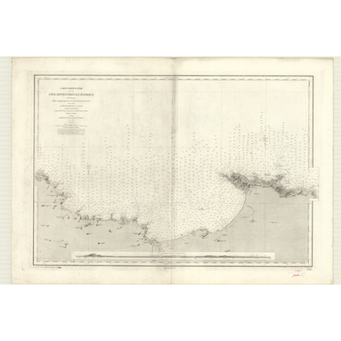 Reproduction carte marine ancienne - 3061 - BOUGARONI (Cap), AXIN (Cap) - ALGERIE - MEDITERRANEE, AFRIQUE (Côte Nord) - (1872 -