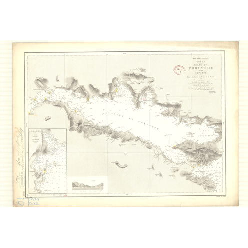 Reproduction carte marine ancienne - 3062 - CORINTHE (Golfe), LEPANTE (Golfe) - GRECE - MEDITERRANEE - (1872 - 1900)