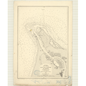 Reproduction carte marine ancienne - 3145 - ROSETTE (Bouche) - EGYPTE (Côte Nord) - MEDITERRANEE, AFRIQUE (Côte Nord) - (1872 -