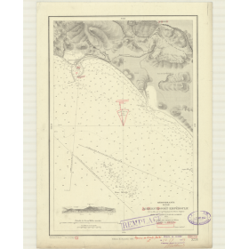 Reproduction carte marine ancienne Shom - 3278 - SICILE (Côte Sud-Ouest), EMPEDOCLE (Port), GIRGENTI-PORT EMPEDOCLE - M
