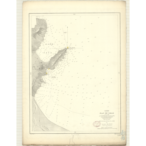 Carte marine ancienne - 3280 - COLLO (Port) - ALGERIE - MEDITERRANEE, AFRIQUE (Côte Nord) - (1874 - ?)
