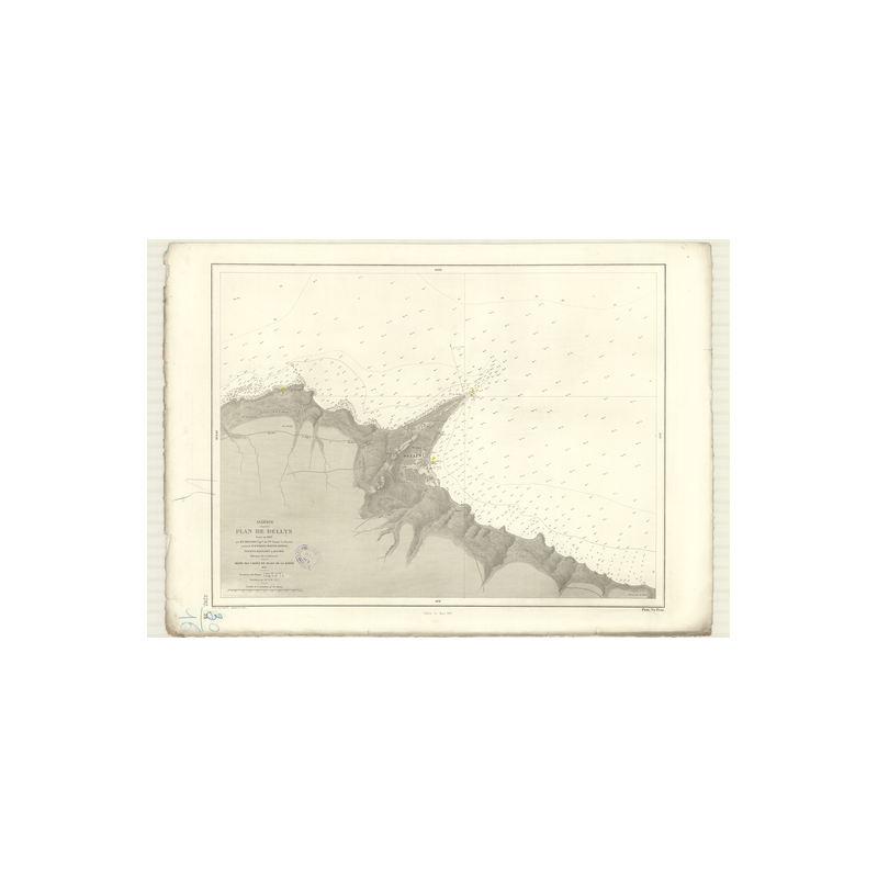 Reproduction carte marine ancienne - 3282 - DELLYS (Port) - ALGERIE - MEDITERRANEE, AFRIQUE (Côte Nord) - (1874 - ?)