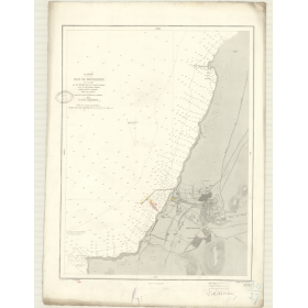 Reproduction carte marine ancienne Shom - 3283 - MOSTAGANEM (Port) - ALGERIE - MEDITERRANEE,AFRIQUE (Côte Nord) - (1874