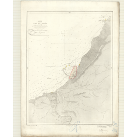 Carte marine ancienne - 3284 - TENEZ (Port), TENES (Port) - ALGERIE - MEDITERRANEE, AFRIQUE (Côte Nord) - (1874 - 1938)