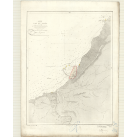 Reproduction carte marine ancienne - 3284 - TENEZ (Port), TENES (Port) - ALGERIE - MEDITERRANEE, AFRIQUE (Côte Nord) - (1874 - 1