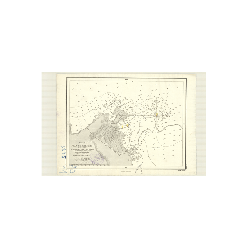 Reproduction carte marine ancienne - 3285 - DJIDJELLI (Mouillage), JIJEL (Mouillage) - ALGERIE - MEDITERRANEE, AFRIQUE (Côte Nor