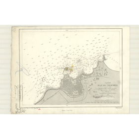 Reproduction carte marine ancienne Shom - 3286 - CHERCHELL - ALGERIE - MEDITERRANEE,AFRIQUE (Côte Nord) - (1874 - ?)