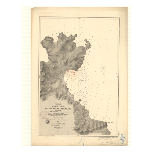 Reproduction carte marine ancienne - 3360 - TOUKOUSH-HERBILLON (Baie) - ALGERIE - MEDITERRANEE, AFRIQUE (Côte Nord) - (1874 - 19 Reproduction carte marine ancienne - 3360 - TOUKOUSH-HERBILLON (Baie) - ALGERIE - MEDITERRANEE, AFRIQUE (Côte Nord) - (1874 - 19