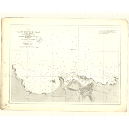 Reproduction carte marine ancienne Shom - 3378 - CALLE (Port de la) - ALGERIE - MEDITERRANEE,AFRIQUE (Côte Nord) - (187