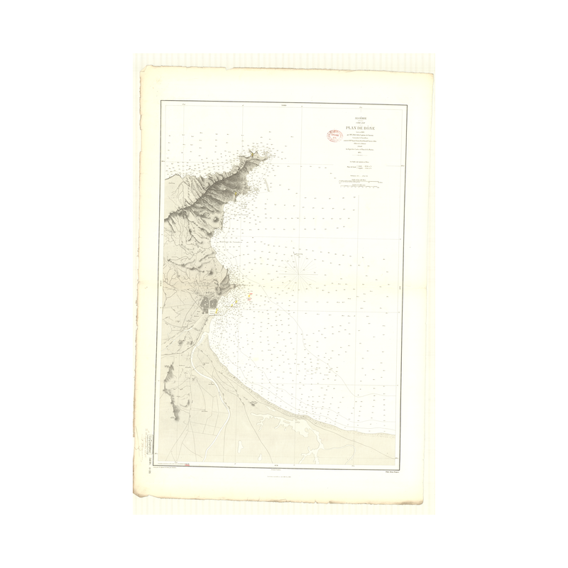 Reproduction carte marine ancienne Shom - 3439 - BONE, ANNABA - ALGERIE - MEDITERRANEE,AFRIQUE (Côte Nord) - (1875 - 19